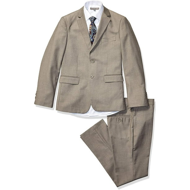 Geoffrey Beene Boys Slim Fit 2-Piece Check Suit